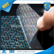 High-tech transparent invisible hologram sticker/anti-counterfeit printing material